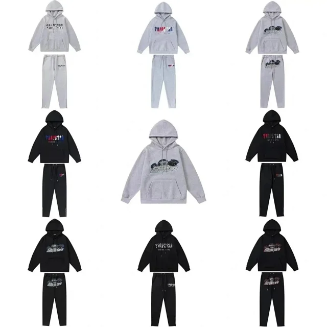 Trapstar Tracksuits Logo-print hooded tracksuit product detail image 1