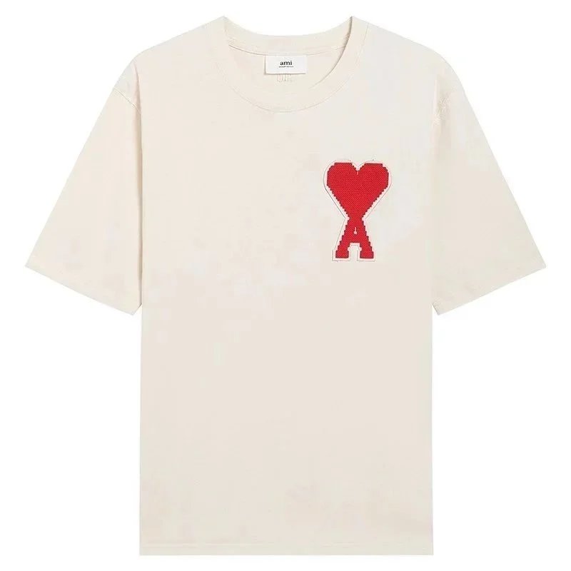 AMI Paris Ami de Coeur T-shirt Pixel Heart Off White