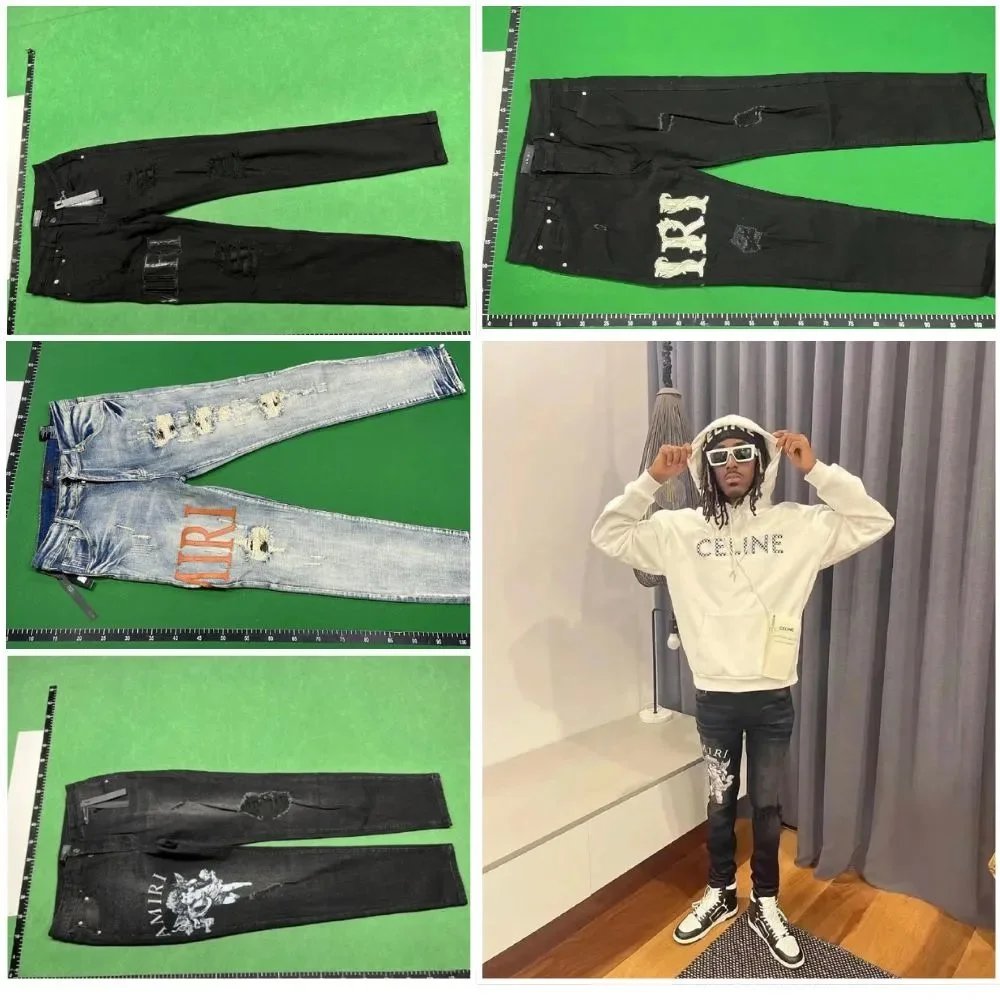 AMIRI Distressed Graphic Jeans [38 styles]