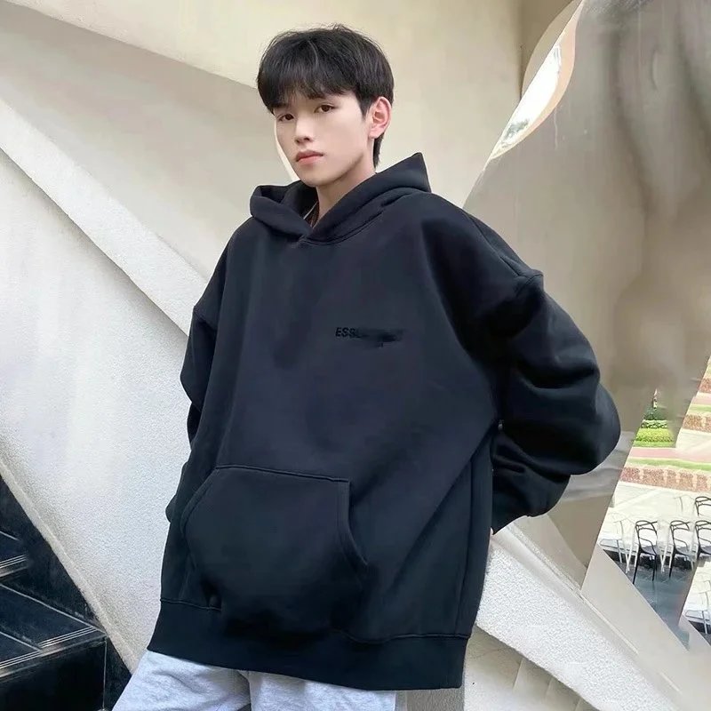 36040851919135 ESS Doublerow flocked back hoodie