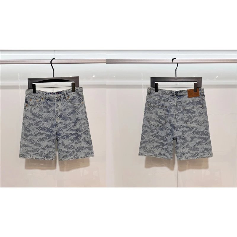 Louis Vuitton Full Print Denim Shorts