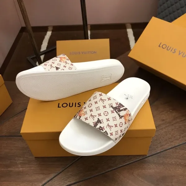 Louis Vuitton Monogram Denim Slide Sandals Navy Slippers - 5
