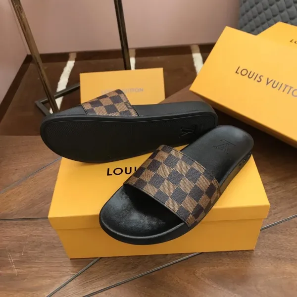 Louis Vuitton Monogram Denim Slide Sandals Navy Slippers - 8
