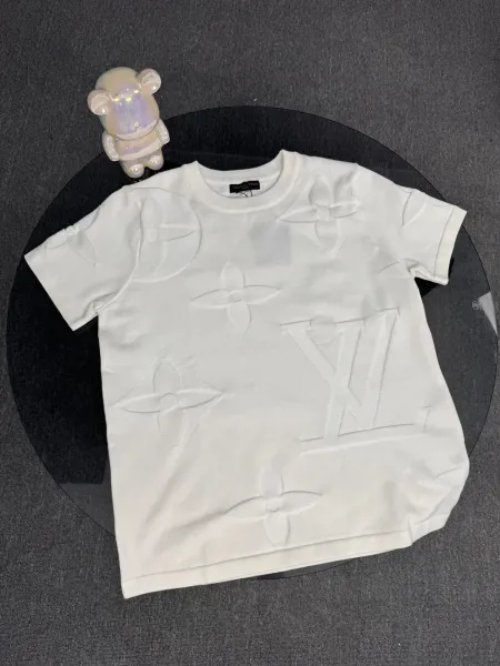 Gucci GG Monogram Jacquard Polo White Polo Shirt - 4