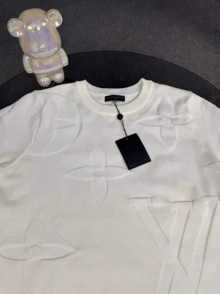Gucci GG Monogram Jacquard Polo White Polo Shirt - 5