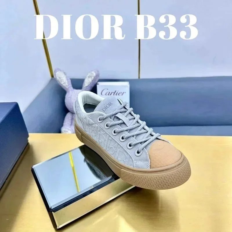 Dior Sneakers Low-Top Lace-Up with Embroidered Panels — 20