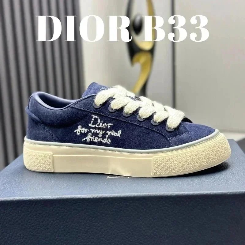 Dior Sneakers Low-Top Lace-Up with Embroidered Panels — 25