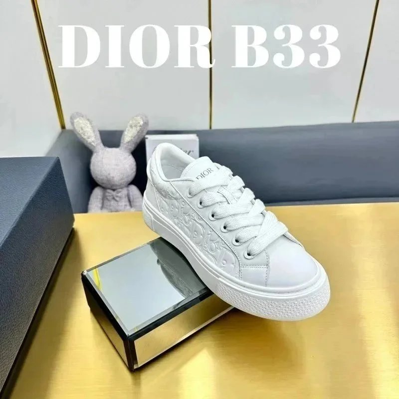 Dior Sneakers Low-Top Lace-Up with Embroidered Panels — 1
