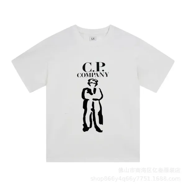 C.P. Company Graphic Print White T-Shirt - 1