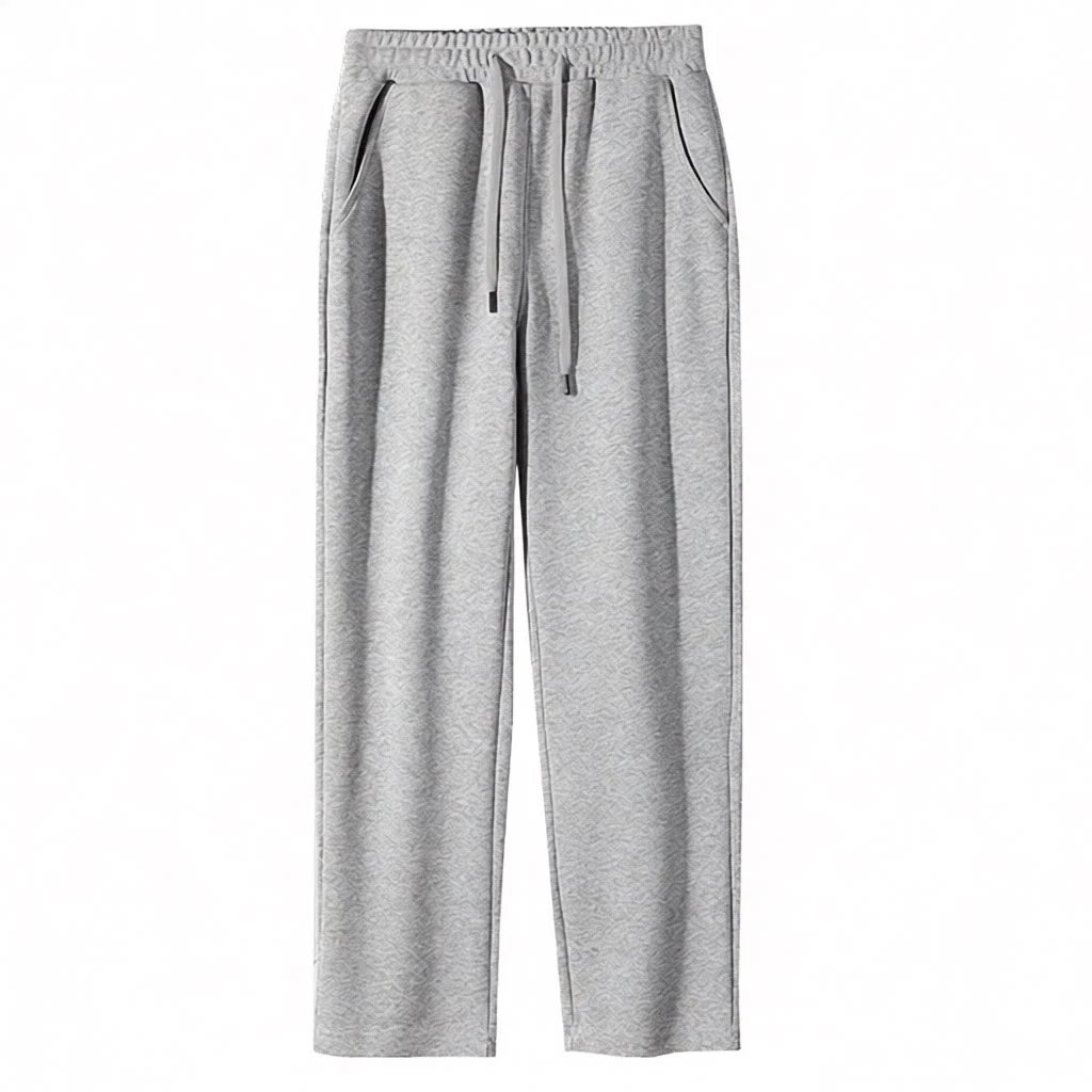 300g Huamian sanitary pants men's black men's style drawstring sanitary pants straight leg pants men's pants men's pants casual pants long