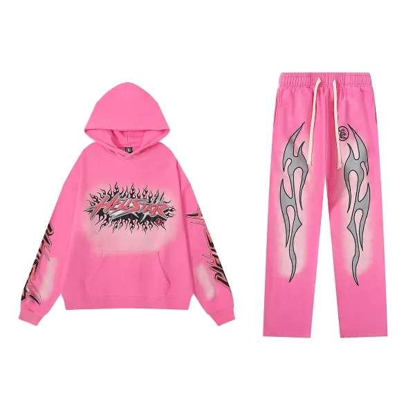 Hellstar Flame Logo Sweatpants Black - 43