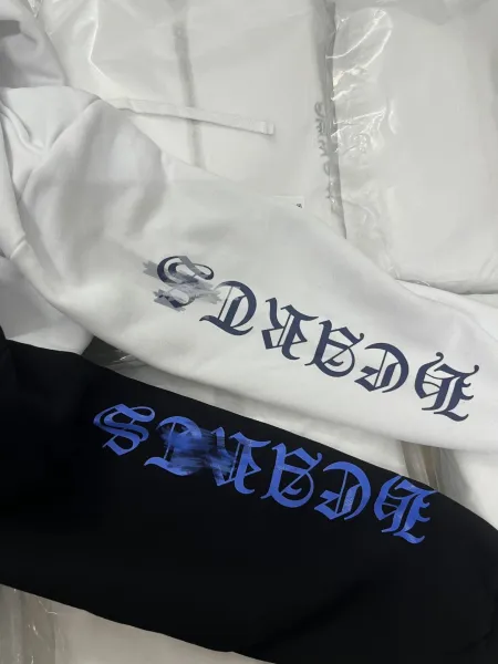 Chrome Hearts x Givenchy Zip-Up Hoodie Black with Blue Gothic Script - 6