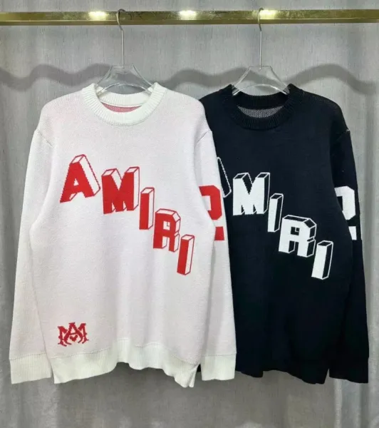 Amiri Lace-Embellished Arch Logo Cream Sweater - 17