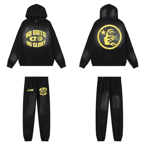 Hellstar Flame Logo Sweatpants Black - 48