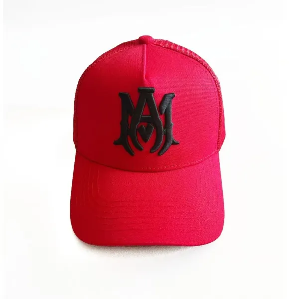 Maison Margiela MM Logo Embroidered Black Mesh Back Baseball Cap - 29
