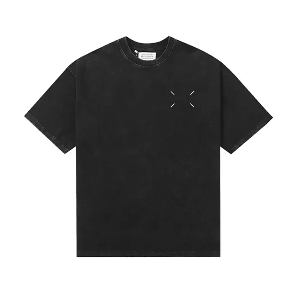 Maison Margiela Replica Four-Stitch Black T-Shirt - 1