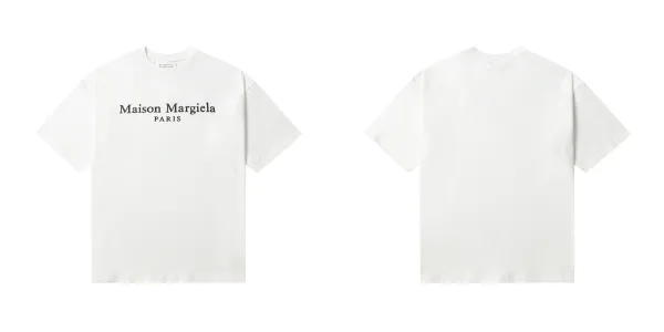 Maison Margiela Logo Print White T-Shirt - 1