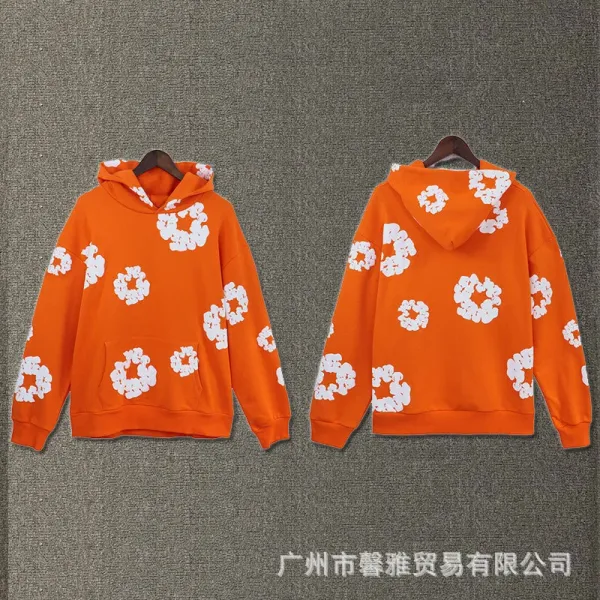 Design Floral Print Purple Hoodie - 14