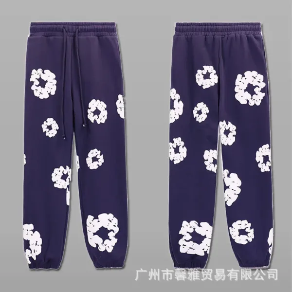 Design Floral Print Purple Hoodie - 31