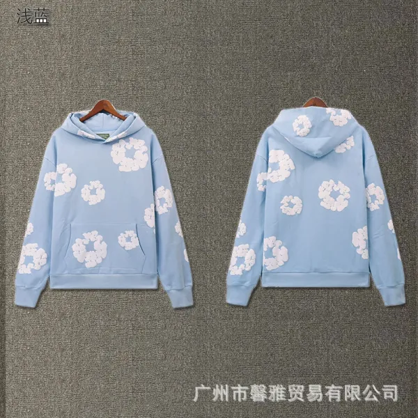 Design Floral Print Purple Hoodie - 21