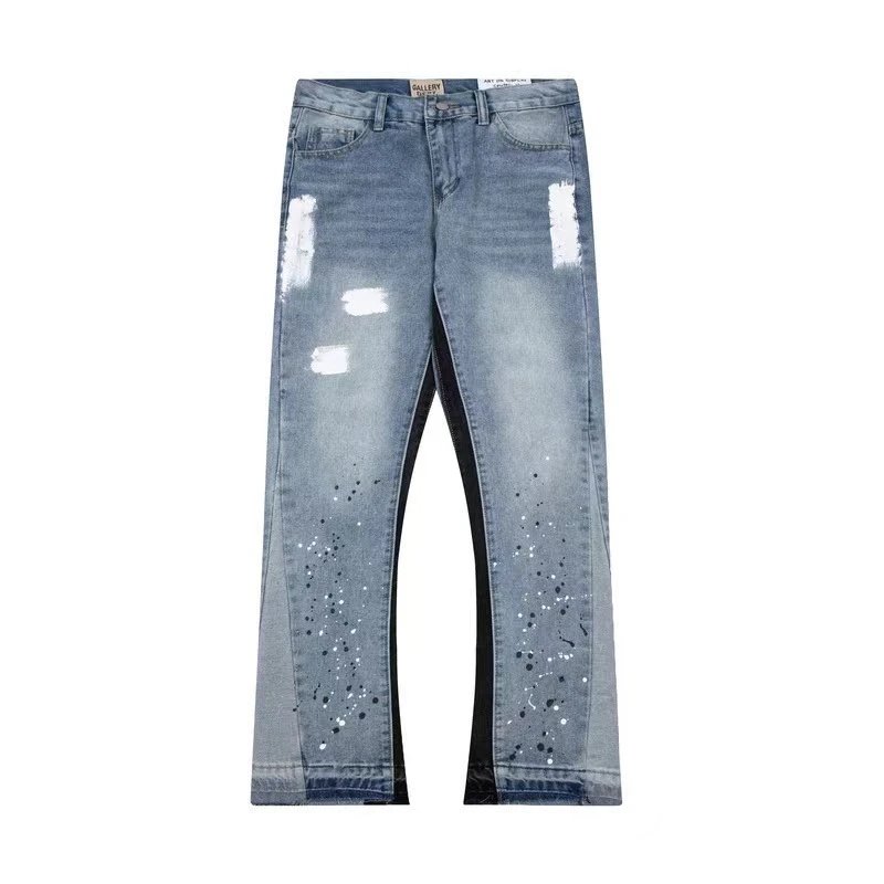 Gallery Dept. Distressed Paint-Splatter Flared Jeans - 3