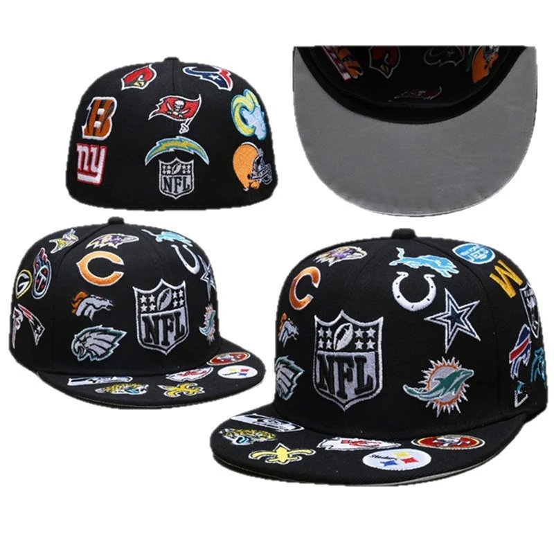 New Era Hats 59FIFTY fitted flat-brim baseball cap with embroidered MLB team logos image 5