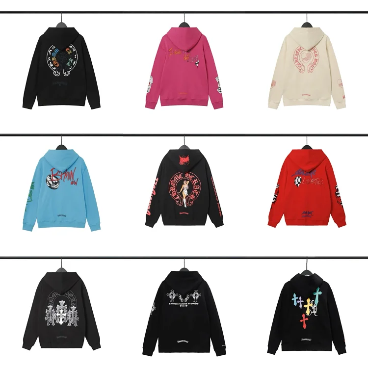 Catalog seller-listing image: Embroidered streetwear hoodie; not warehouse QC