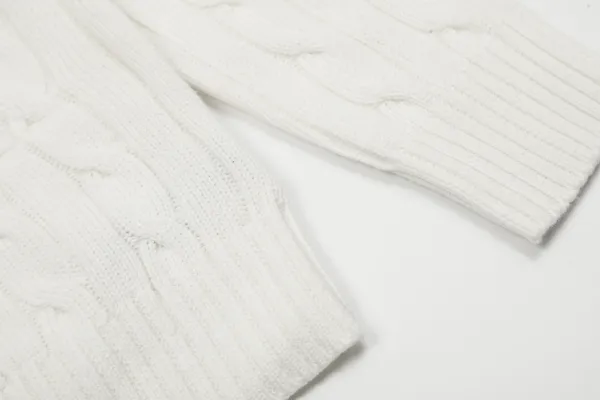 Ralph Lauren Cable Knit Cardigan White Sweater - 5