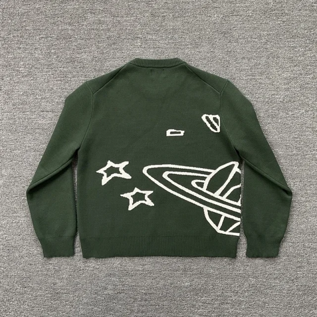 Broken Planet Knitwear Jacquard graphic crewneck sweater product detail image 17