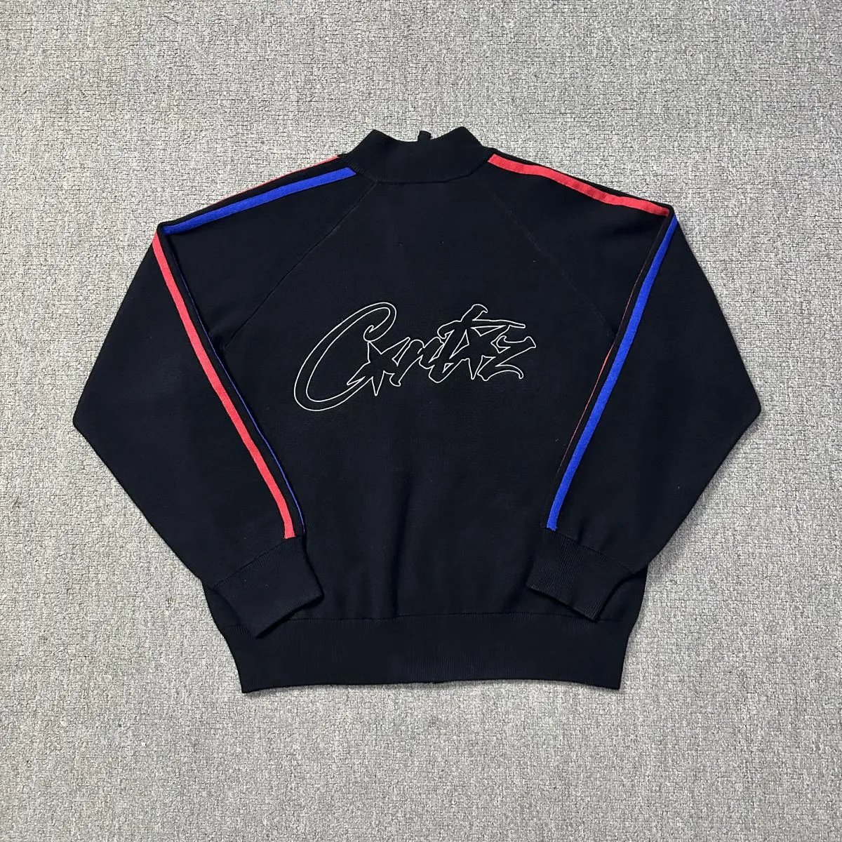 Comme des Garçons Play x针织印花拉链开衫 White Knit Zip-Up Cardigan - 32