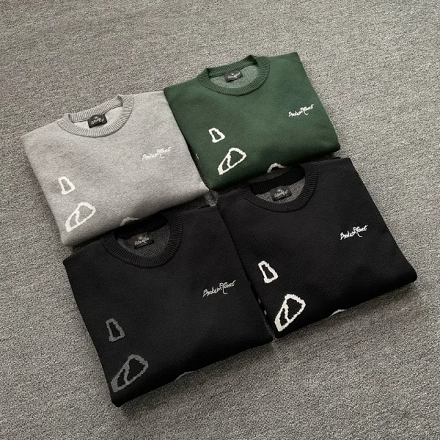 Broken Planet Knitwear Jacquard graphic crewneck sweater product detail image 8