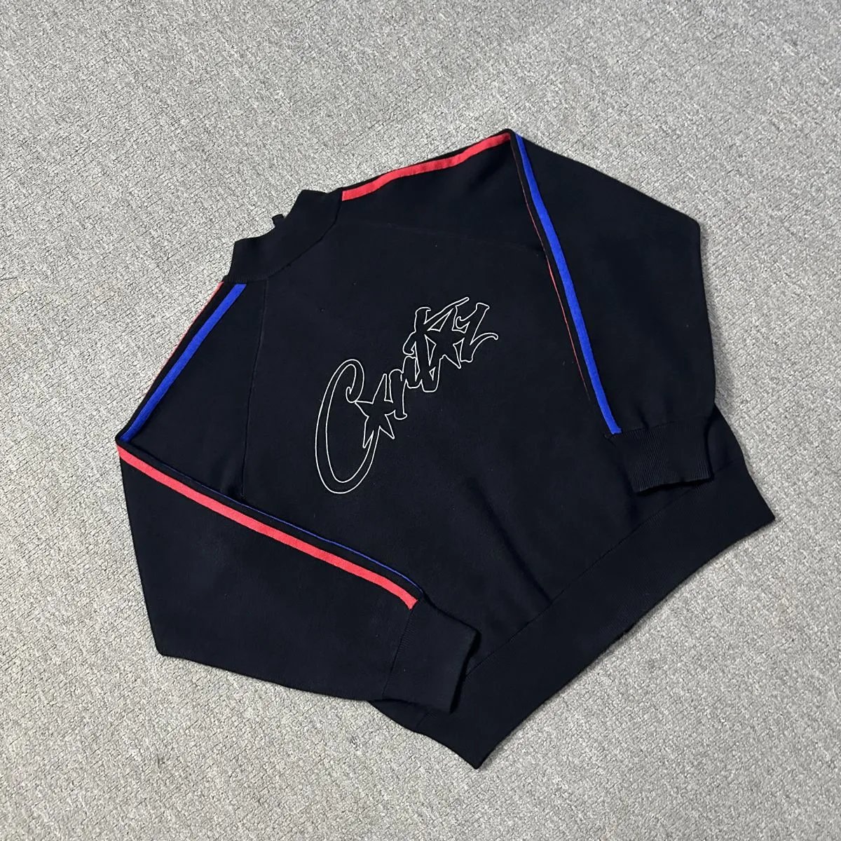Comme des Garçons Play x针织印花拉链开衫 White Knit Zip-Up Cardigan - 31