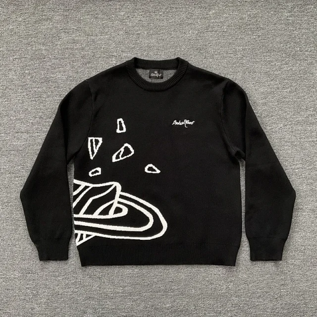 Broken Planet Knitwear Jacquard graphic crewneck sweater product detail image 14