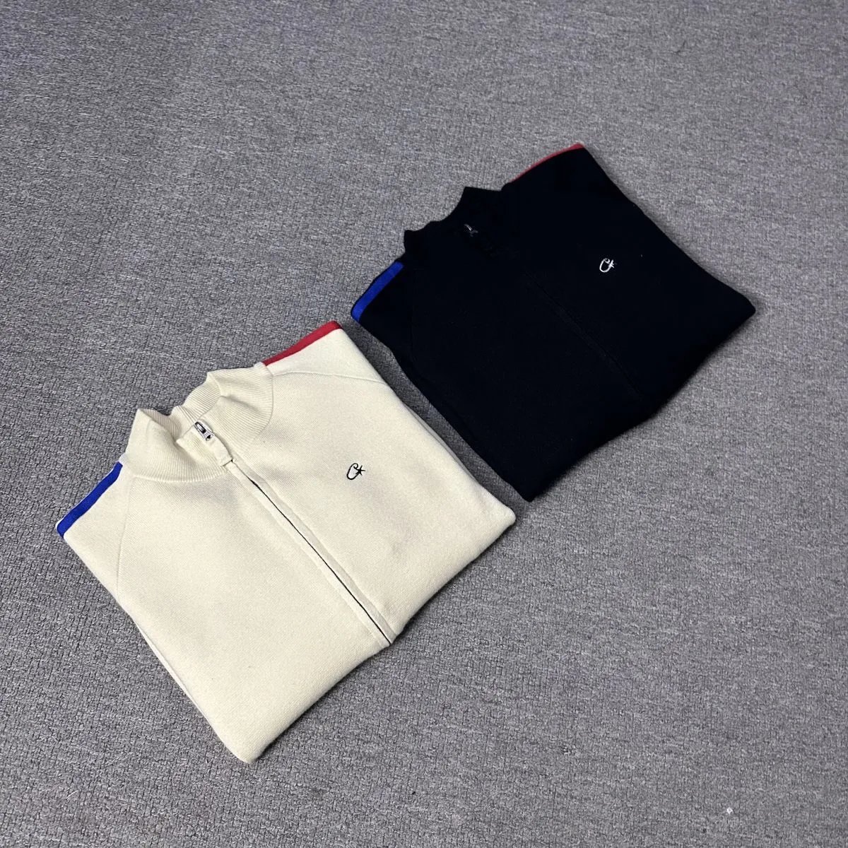 Comme des Garçons Play x针织印花拉链开衫 White Knit Zip-Up Cardigan - 14