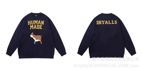 Human Made x Dryalls Goat Knit Sweater Navy - 1