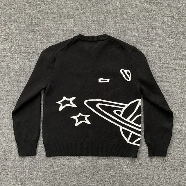 Broken Planet Knitwear Jacquard graphic crewneck sweater product detail image 15