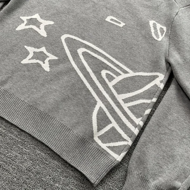 Broken Planet Knitwear Jacquard graphic crewneck sweater product detail image 28