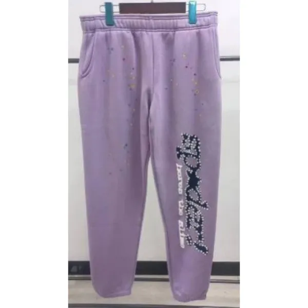 Design Spray-Dye Print Lavender Sweatpants - 1