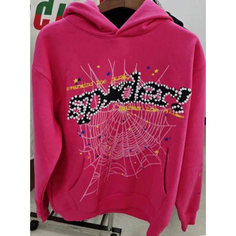 Spider! x Design Spiderweb Embellished Pink Hoodie - 1