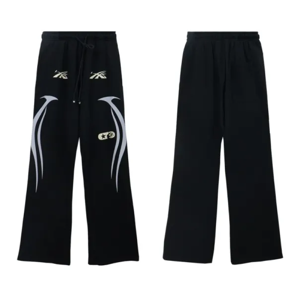 Reebok x Streetwear Collaboration Graphic Sweatpants Black - 1