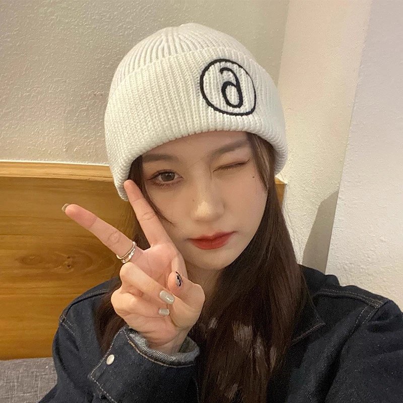 White Knit Beanie