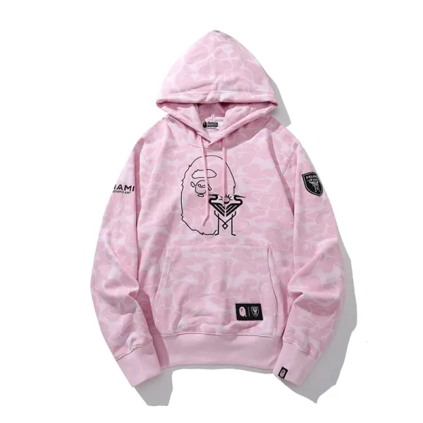 A Bathing Ape ABC Camo Hoodie White - 7