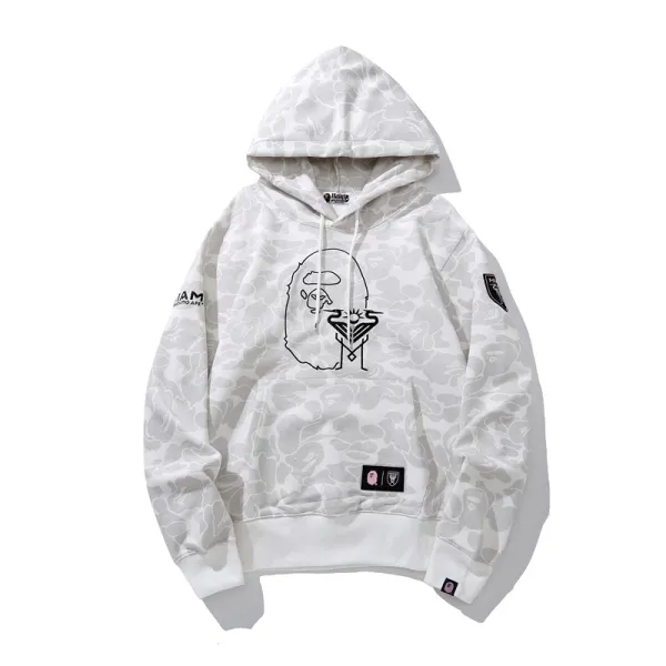 A Bathing Ape ABC Camo Hoodie White - 1