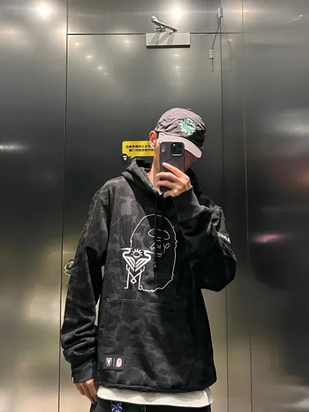 A Bathing Ape ABC Camo Hoodie White - 5