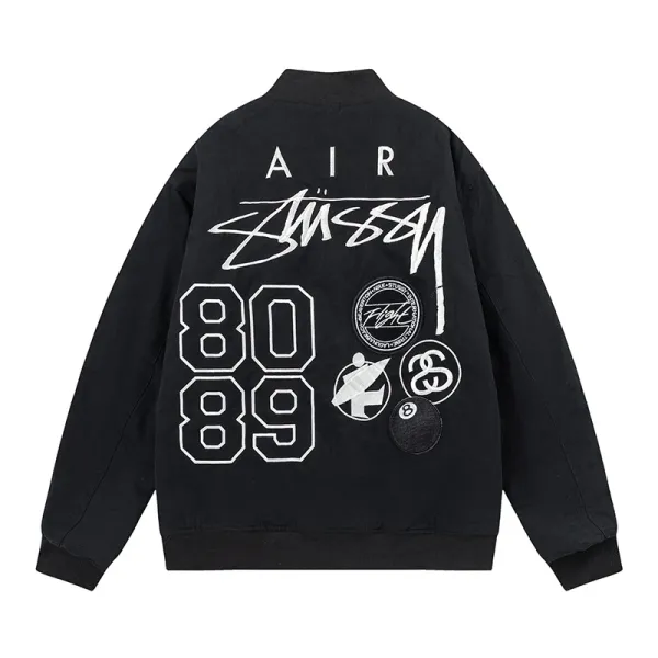 Stüssy Patchwork Varsity Jacket Black Outerwear - 5