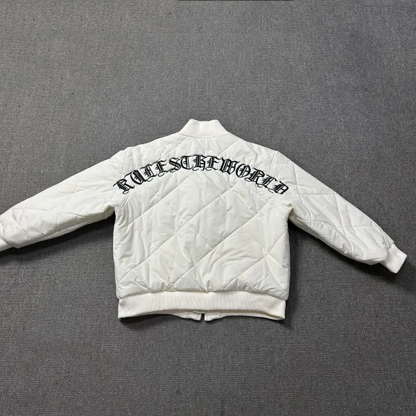 Ruffneck World Quilted Bomber Jacket White - 1