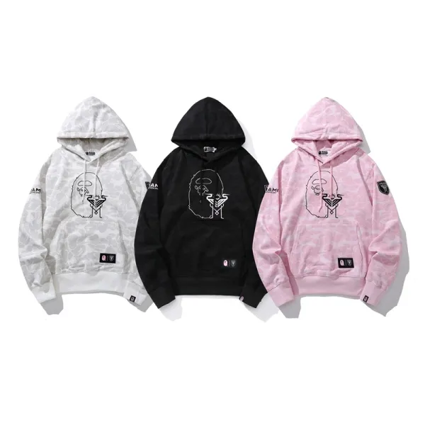 A Bathing Ape ABC Camo Hoodie White - 6