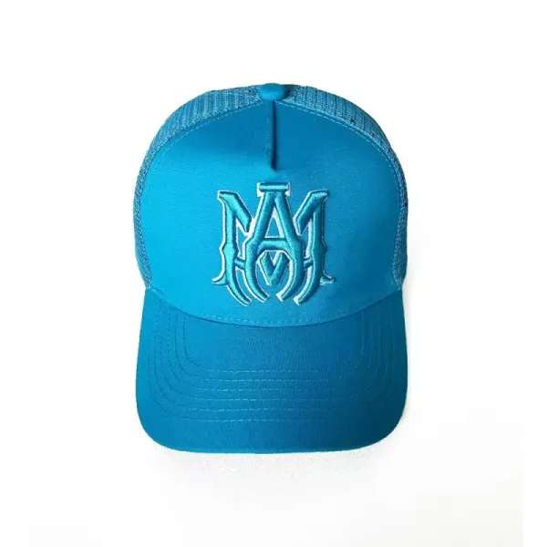 Maison Margiela MM Logo Trucker Cap Blue - 1