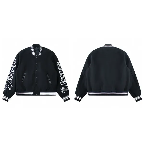 Stüssy Varsity Jacket Black - 1