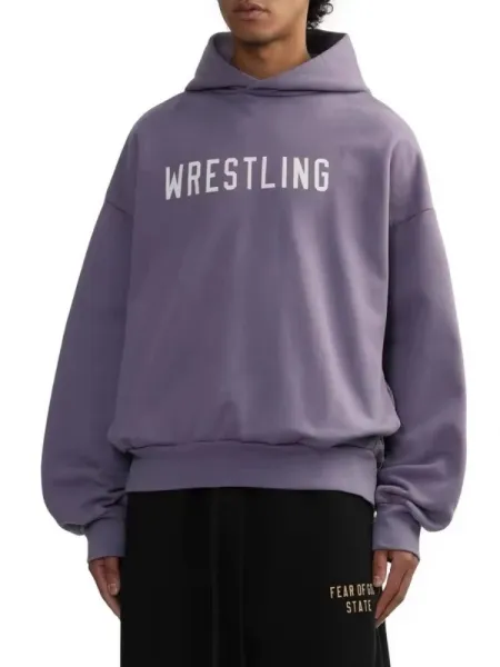 Off-White Wrestling Hoodie Dusty Pink - 40